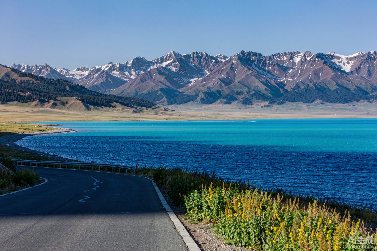 赛里木湖环湖景观带公路
